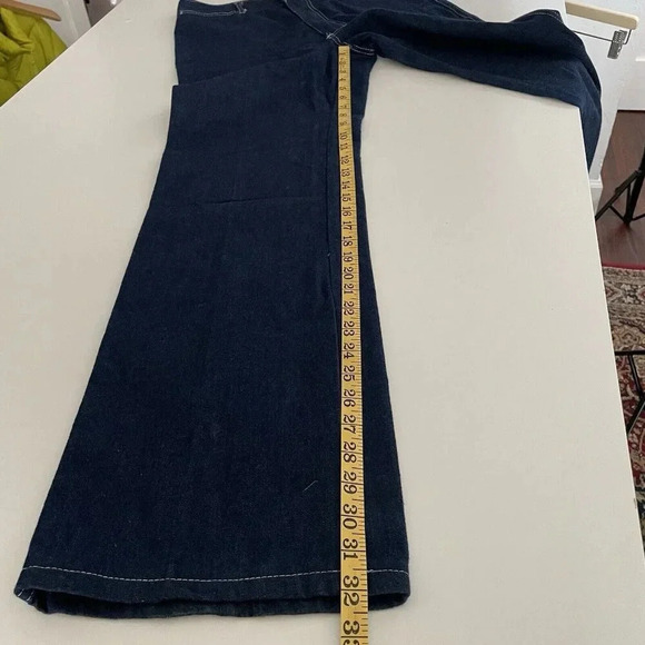 Vintage Mac Keen Women’s Jeans 30 High Waist Wide Leg Dark Blue Denim France - Picture 8 of 10